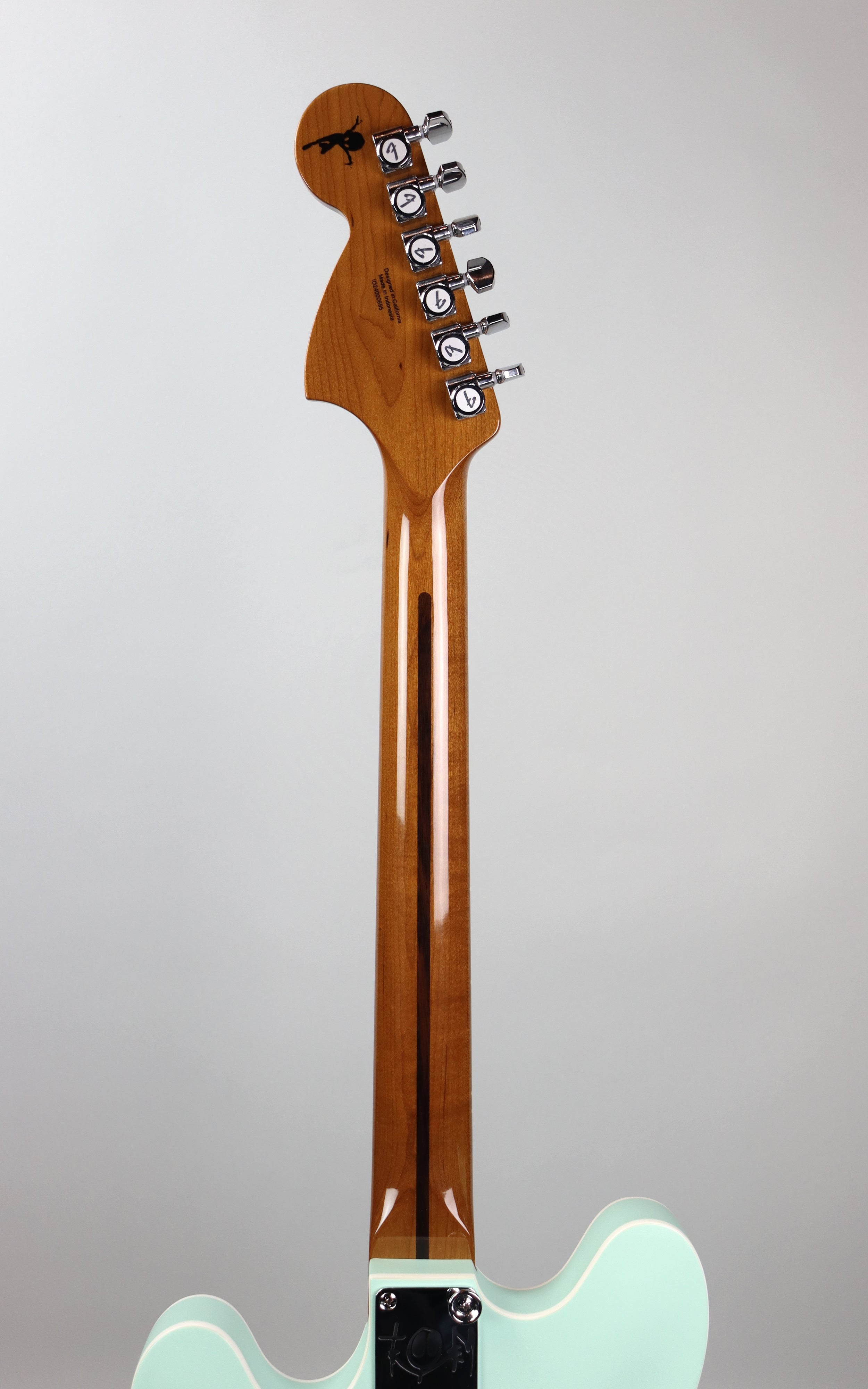 Fender Tom DeLonge Starcaster Electric Guitar - Satin Surf Green Finish | Punk Rock & Alternative Performance Guitar for Stage & Studio