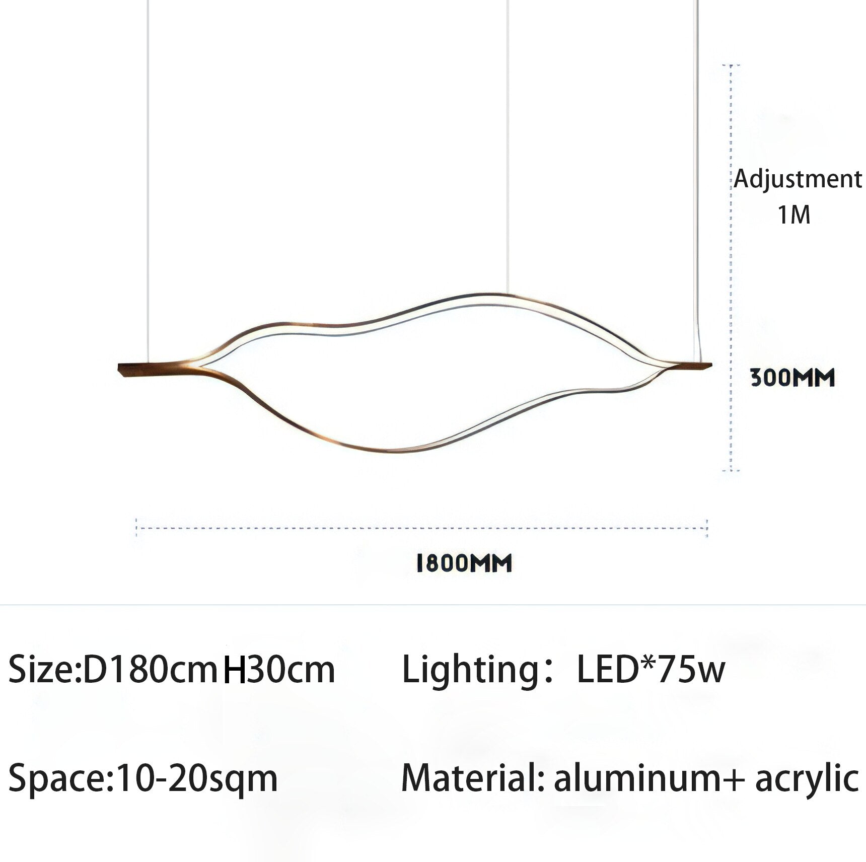 D180cm 75w