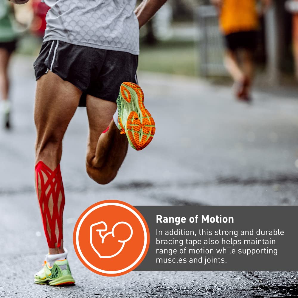Premium Body Sport Physio Tape - Professional Kinesiology Tape for Muscle & Joint Support - Ideal for Sports Recovery, Injury Prevention & Pain Relief