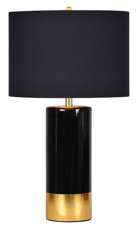 Carrville Modern Table Lamp - Black & Gold Finish for Bedroom, Living Room, or Office Decor | Stylish Nightstand & Desk Lighting