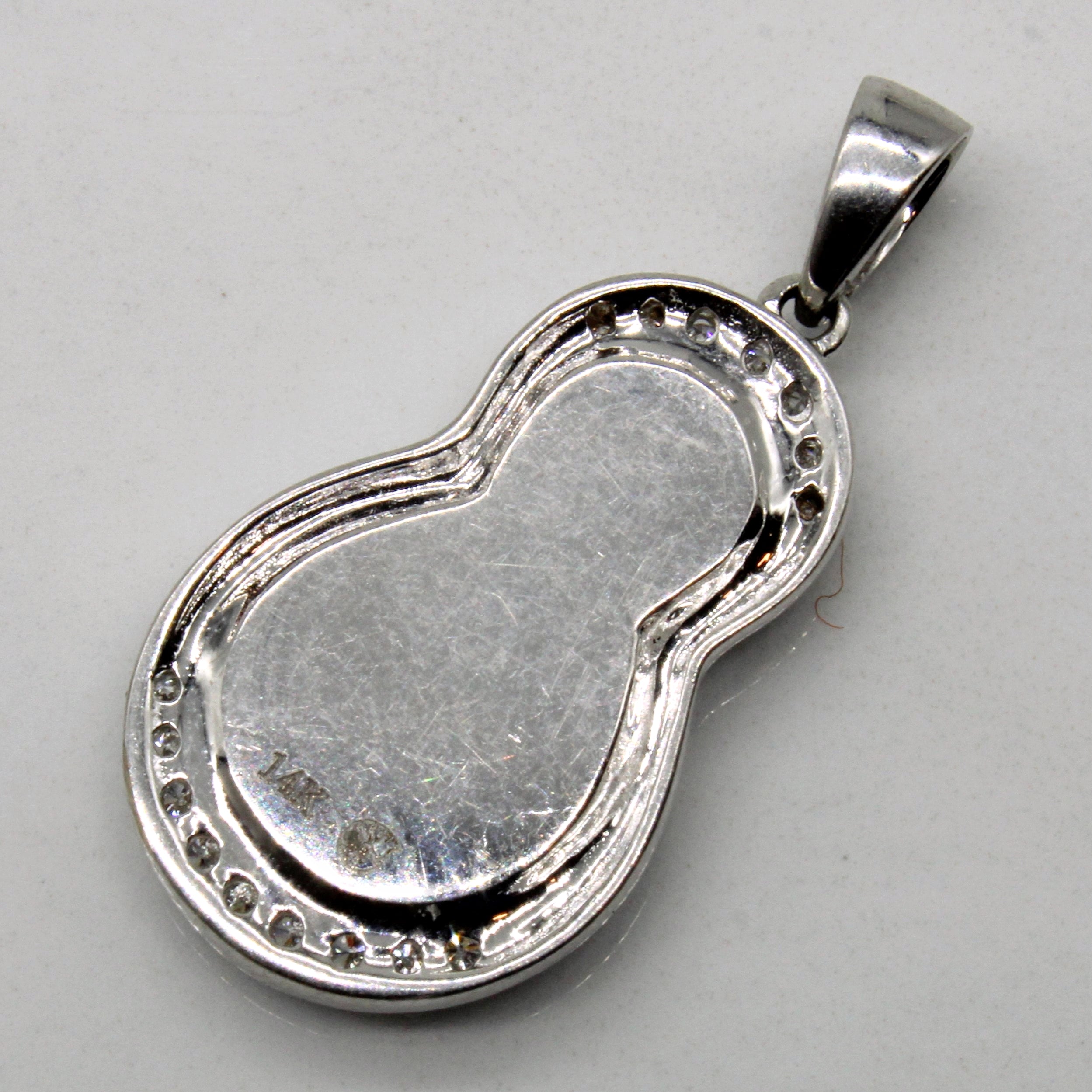 1.85ct Ammolite & 0.12ctw Diamond Pendant Necklace - Natural Gemstone Jewelry for Women, Gift for Her, Birthday & Anniversary Present, Elegant Evening Wear Accessory