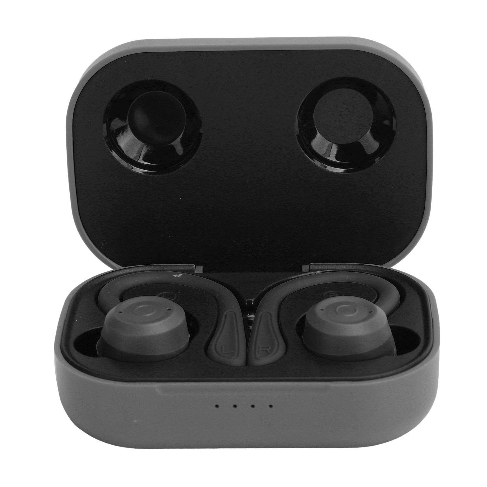 Wireless Earbuds with Ear Hooks - Bluetooth 5.0 Sport Headphones for Running & Gym, Non-Slip Silicone Design, 28-Hour Battery Life, Built-in Mic & Charging Case (Classic Black) - Perfect for Workouts, Jogging, and Active Lifestyles
