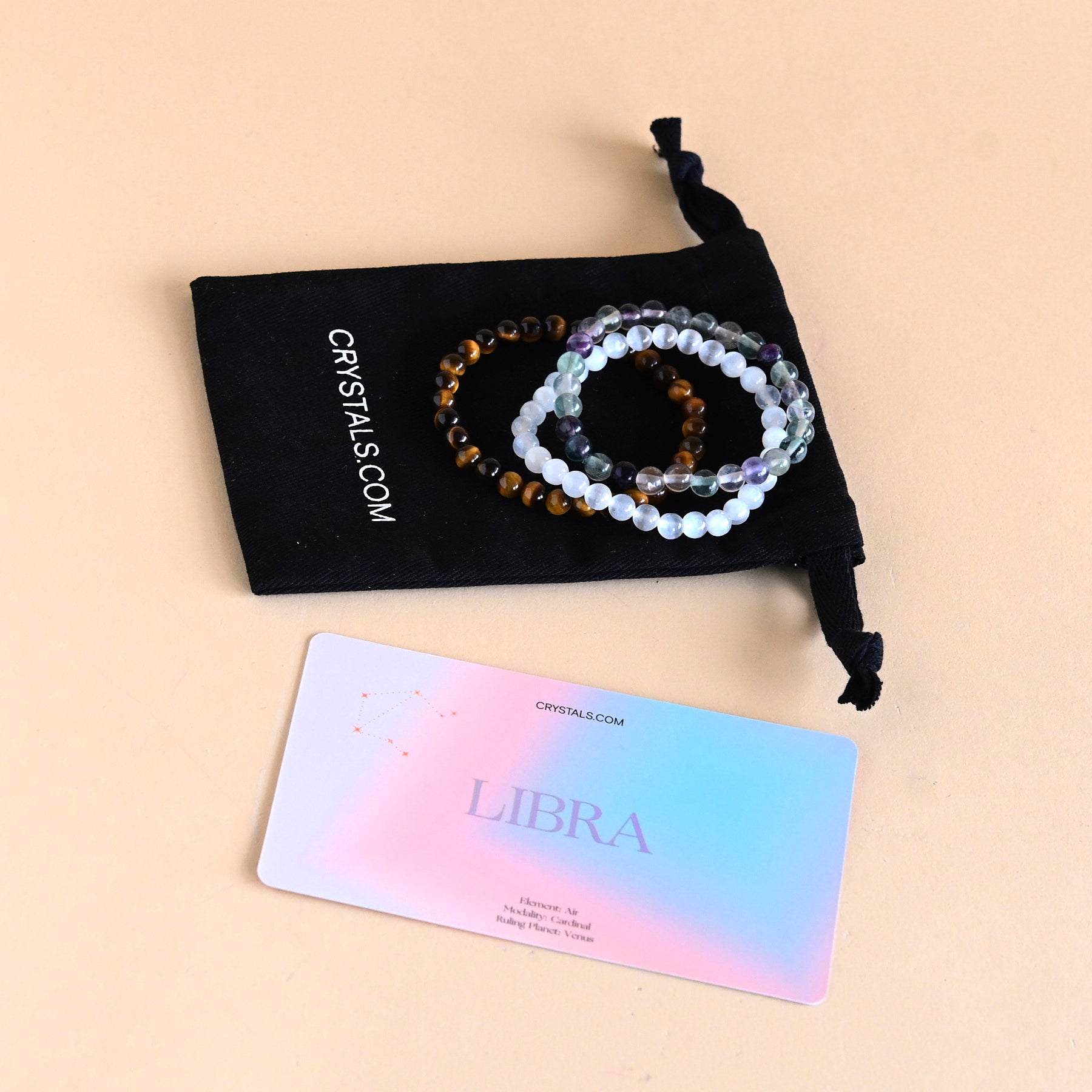 Libra Zodiac Bracelet Trio Set - Gold, Silver & Rose Gold Adjustable Star Sign Bracelets for Women - Perfect for Birthdays, Gifts & Daily Wear