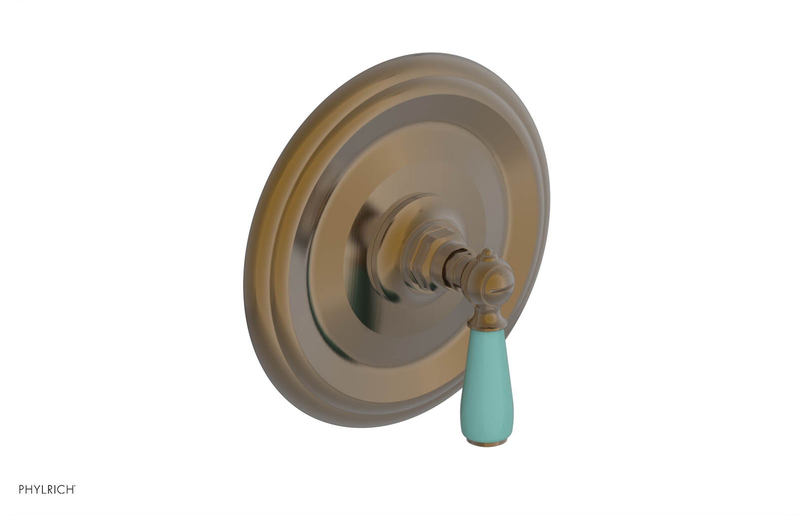 Jamestown Pressure Balance Shower Plate & Handle Trim with Turquoise Accents - 4