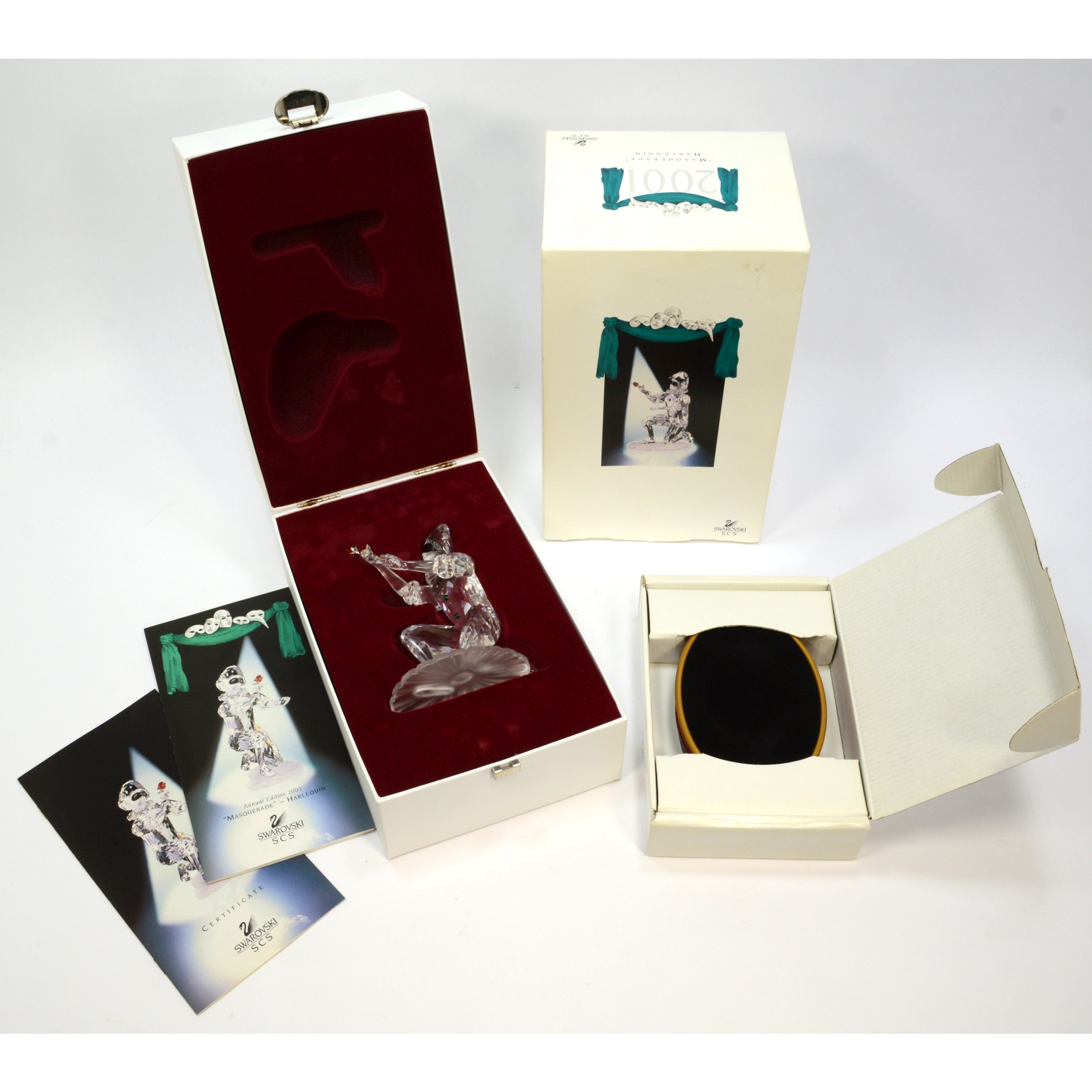 2001 Swarovski Crystal Figurine with Stand - Masquerade Harlequin #254044 in Original Box | Collectible Home Decor & Gift for Special Occasions