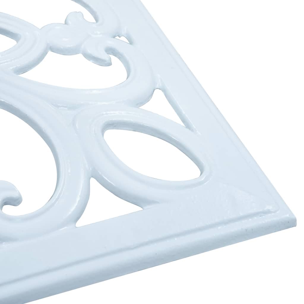 Heavy Duty 26.5 lbs Cast Iron Umbrella Base - 19.3 Inch White Outdoor Patio Stand for Market Umbrellas, Perfect for Garden, Deck, Poolside and Backyard Use