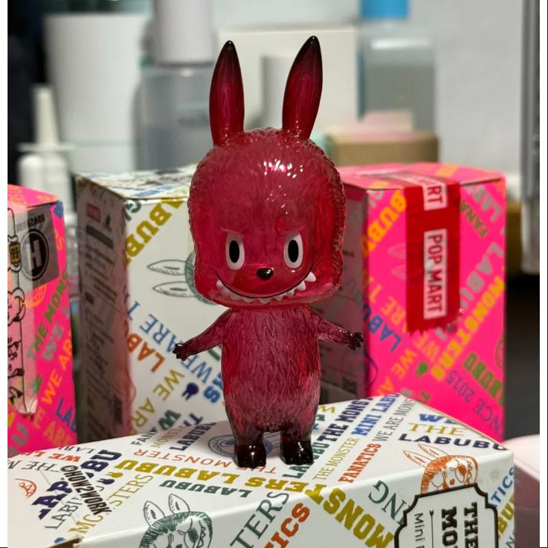 Labubu The Monsters Series 1 Clear Red Vinyl Figure - Cute Collectible Art Toy for Display, Gifts & Anime Lovers (Perfect for Shelf Decor, Office Desk & Pop Culture Collections)