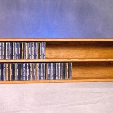 236 CD Wall Mount Storage Rack - Unfinished Wood Organizer for CDs, DVDs & Media - Perfect for Home, Office & Entertainment Centers