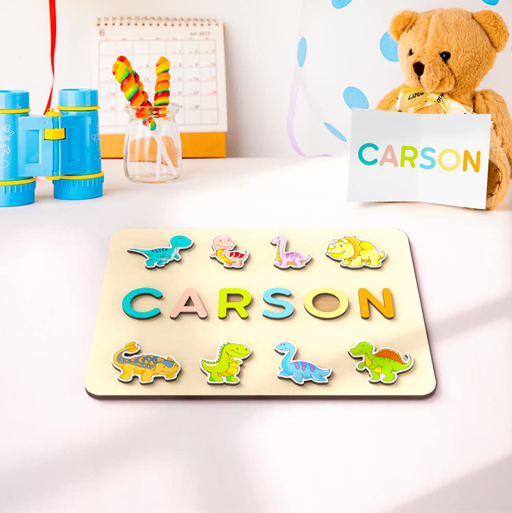 Personalized Wooden Name Puzzle for Toddlers - Custom Baby Name Puzzle with Natural Wood, Early Learning Educational Toy, 1st Birthday Gift for Boys & Girls | Perfect for Montessori Learning, Nursery Decor, and Baby Shower Presents