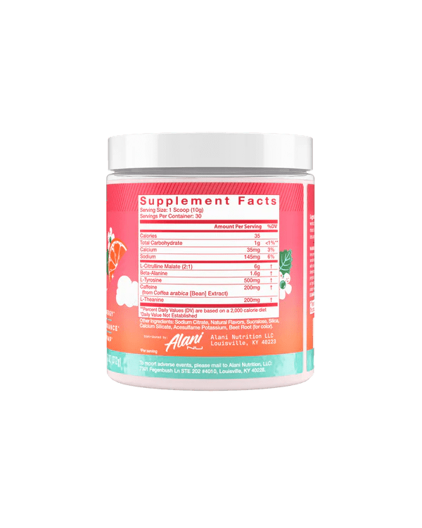 Alani Nu Original Pre Workout Powder - Energy & Focus Booster for Gym, Running & Fitness Training | Berry Lemonade Flavor