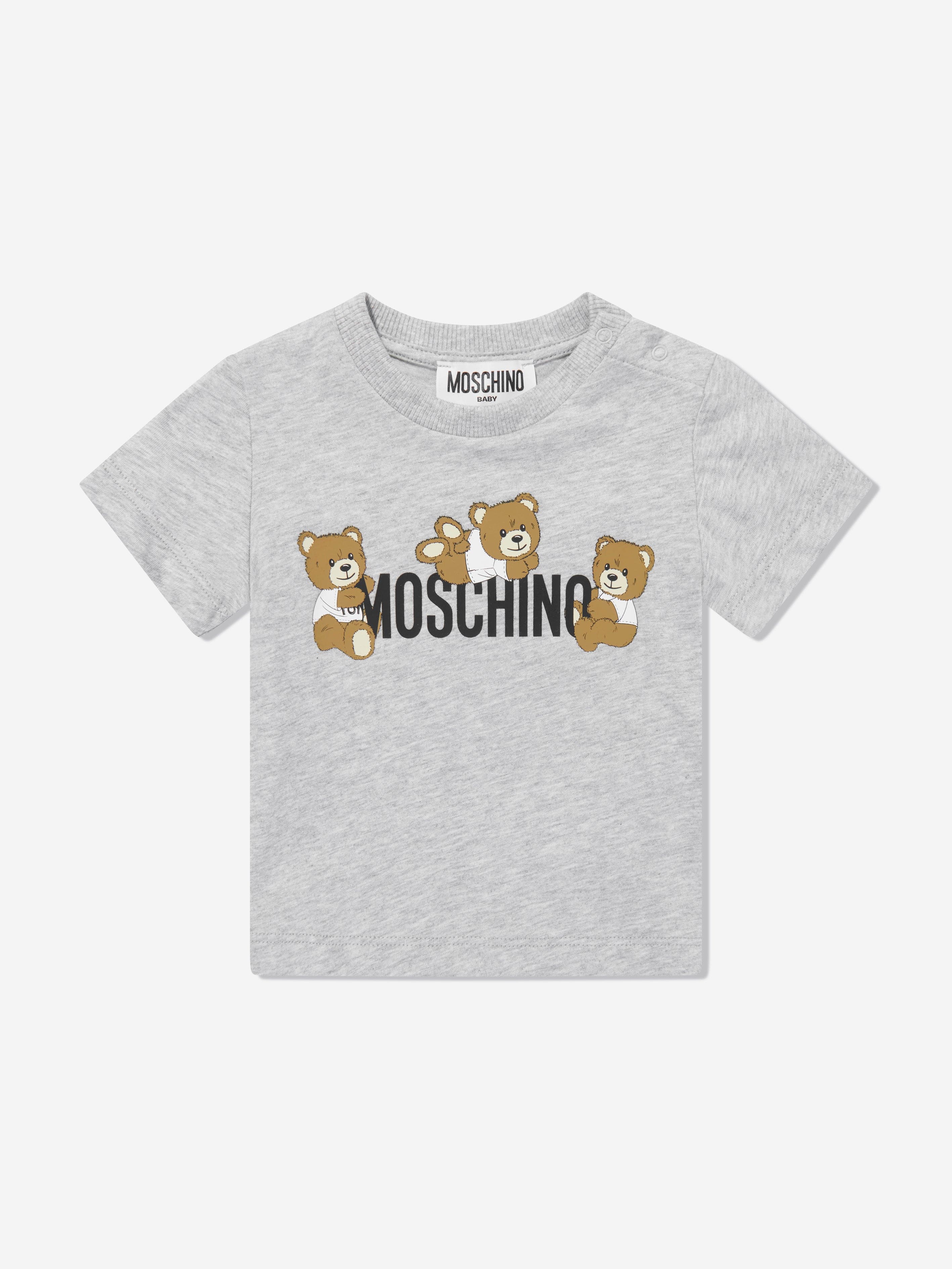 Soft Grey Baby Teddy Bear Logo T-Shirt - Comfortable Cotton Tee for Infants & Toddlers - Perfect for Playtime, Nursery & Family Photos