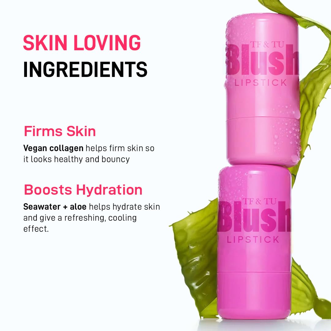 Multibrite Stain Lip Burst Poppy Pink Lip Gloss - Long Lasting Hydrating Lipstick with High Shine Finish - Perfect for Everyday Wear, Date Night & Special Occasions