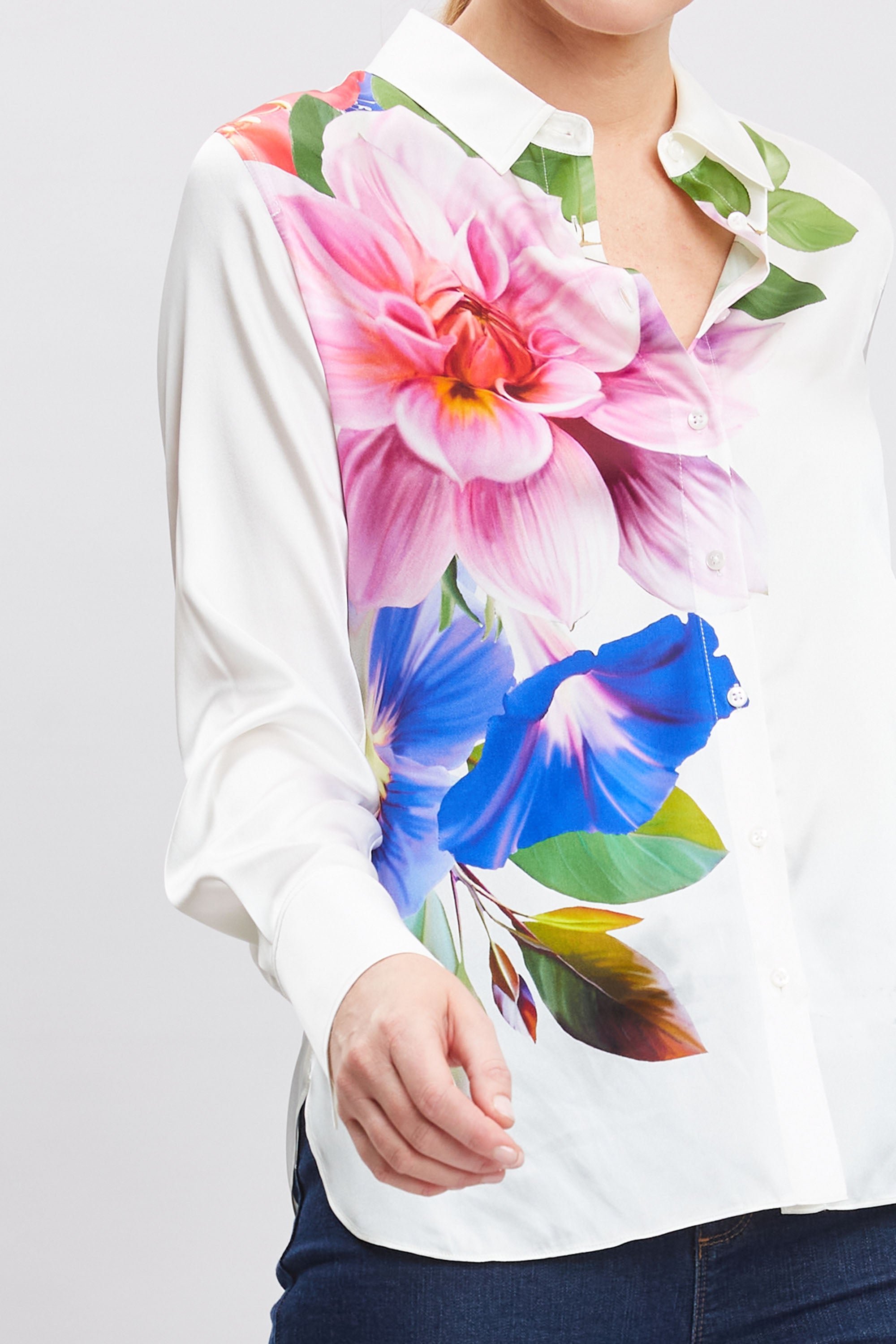 Stylish Digital Floral Print Shirt for Men & Women | Trendy Casual Button-Up Shirt | Perfect for Summer Outfits, Beach Vacations & Date Nights