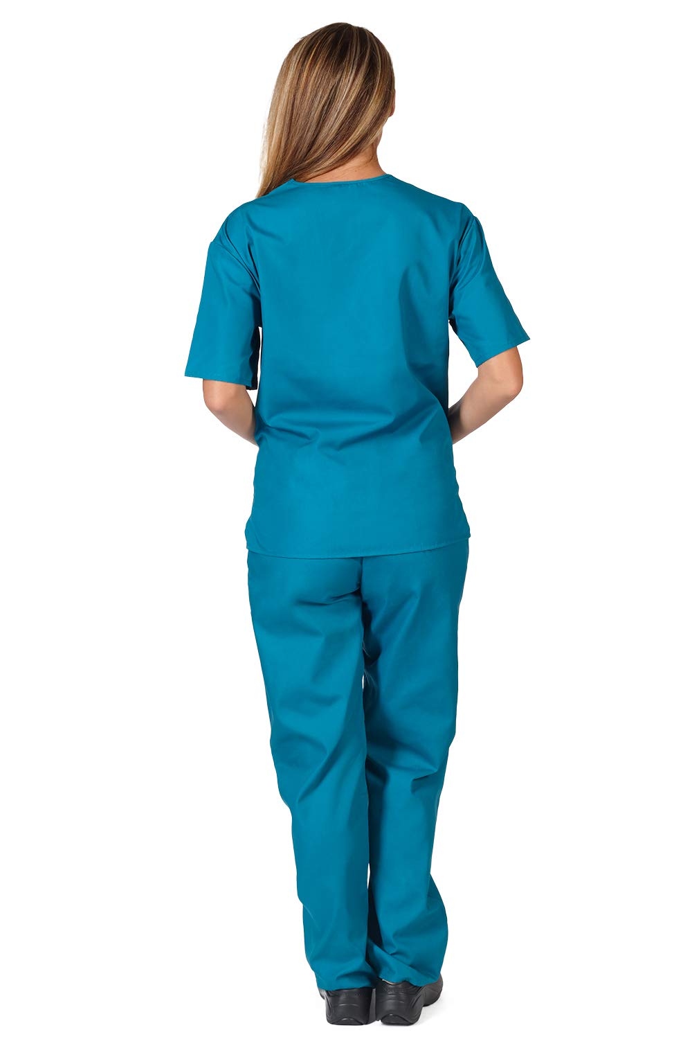 Premium Women's Medical Scrub Set - 6-Pack Comfortable Nursing Uniforms with V-Neck Top & Elastic Waist Pants for Healthcare Professionals - Perfect for Hospitals, Clinics & Long Shifts