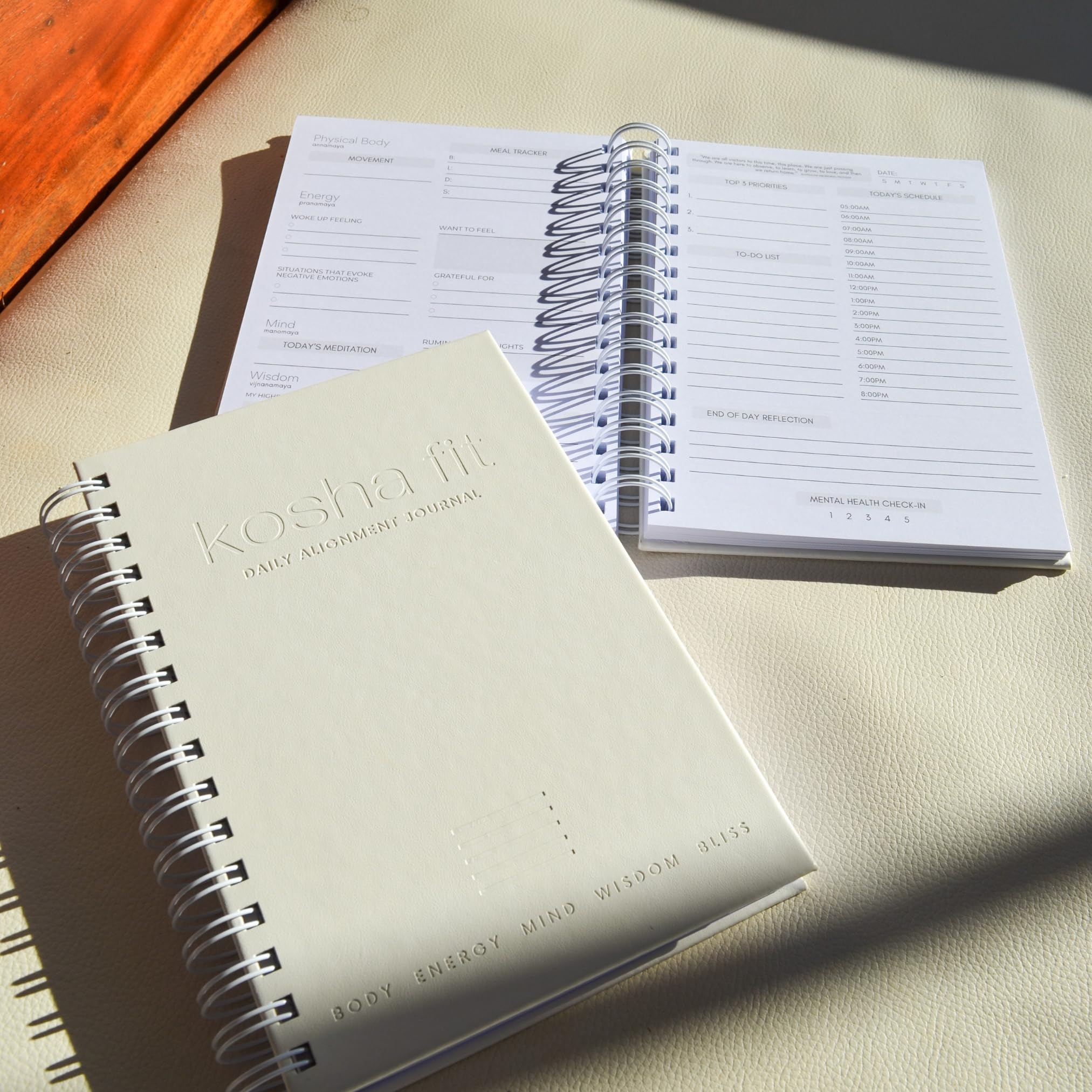 Daily Alignment Journal: Undated Habit Tracker for Goals & Mental Health | Productivity Planner 2025, Gratitude Notebook A5 Hardcover Spiral - Wellness Gift for Women & Men | Perfect for Self-Care Routine, Mindfulness Practice & Goal Setting