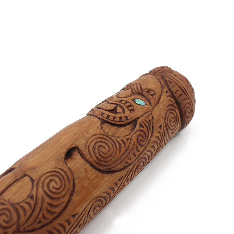 Handcrafted Maori Kōauau Flute - Traditional Polynesian Wooden Musical Instrument by Tim Codyre | Perfect for Cultural Performances, Meditation & Unique Gifts