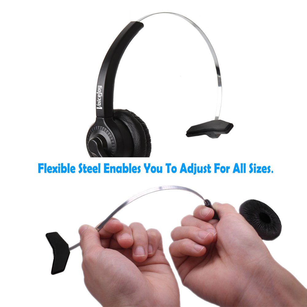 Noise Canceling Monaural RJ9 Corded Headset for Cisco 7942/7971/8841/9941 IP Phones - Volume & Mute Control - Office Telephone Headphones for Call Centers & Customer Service