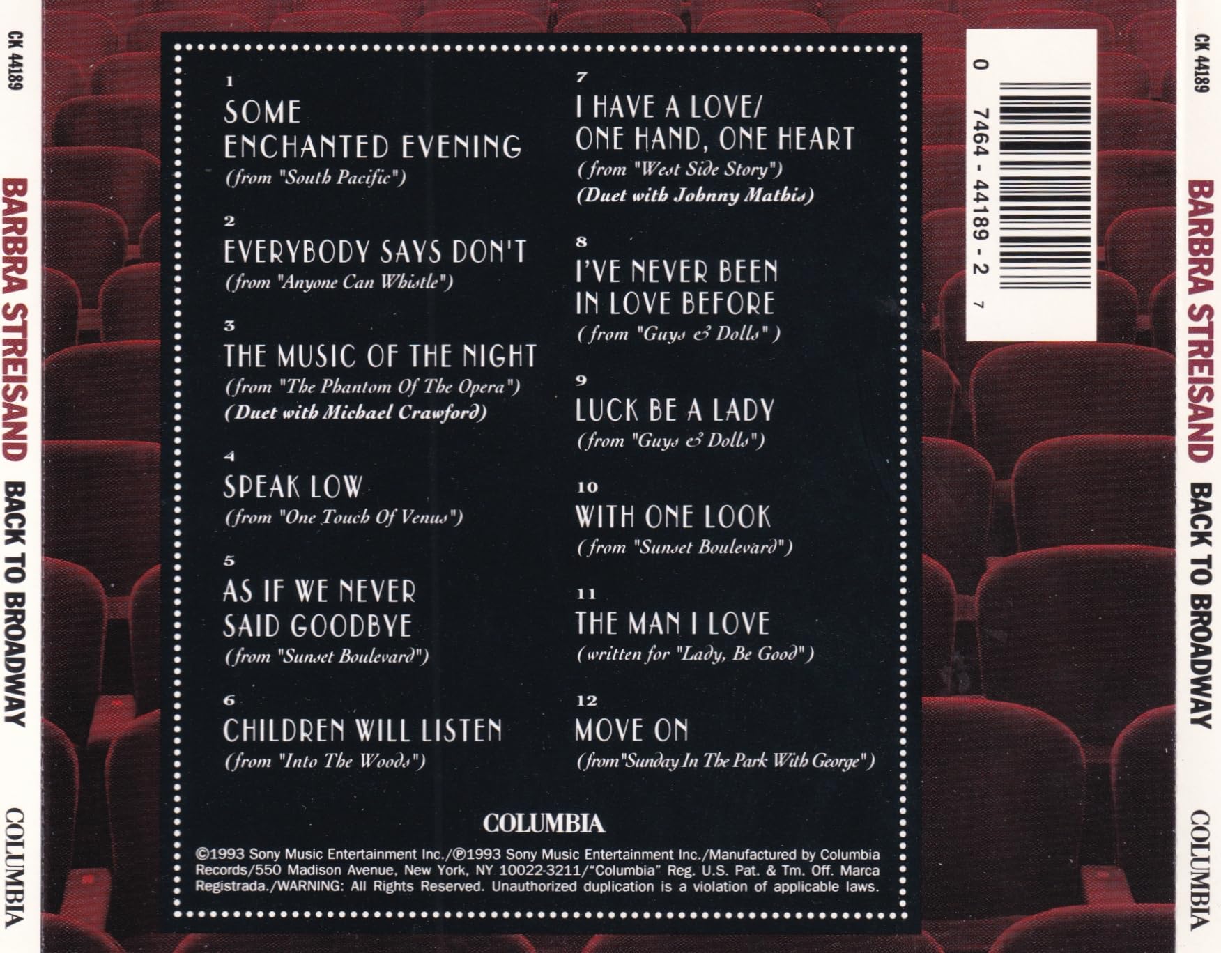 Back to Broadway Musical Soundtrack - Best Songs from Broadway Shows for Theater Lovers | Perfect for Home Listening, Gifts & Theater Enthusiasts