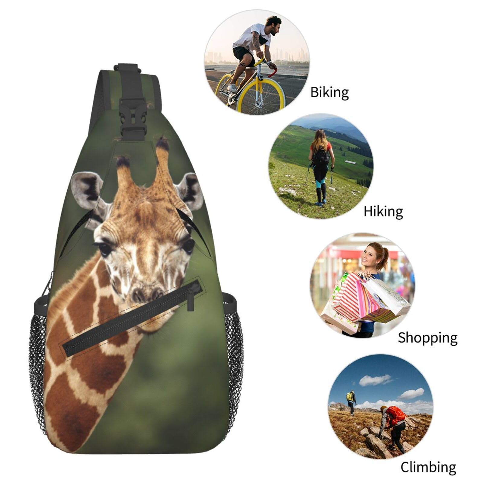 Giraffe Crossbody Bag - Stylish Animal Shoulder Bag for Casual Outings