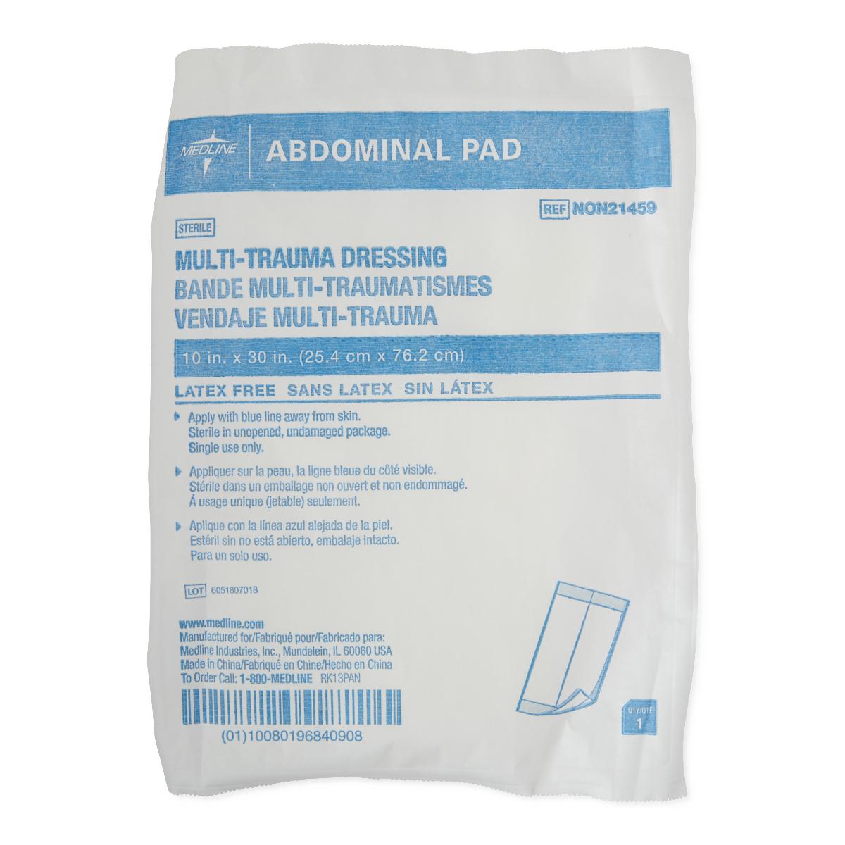 Sterile Abdominal (ABD) Pads 10x30 - Premium Wound Dressing for Post-Surgery Care & First Aid Medical Supplies | Ideal for Hospitals, Clinics & Home First Aid Kits