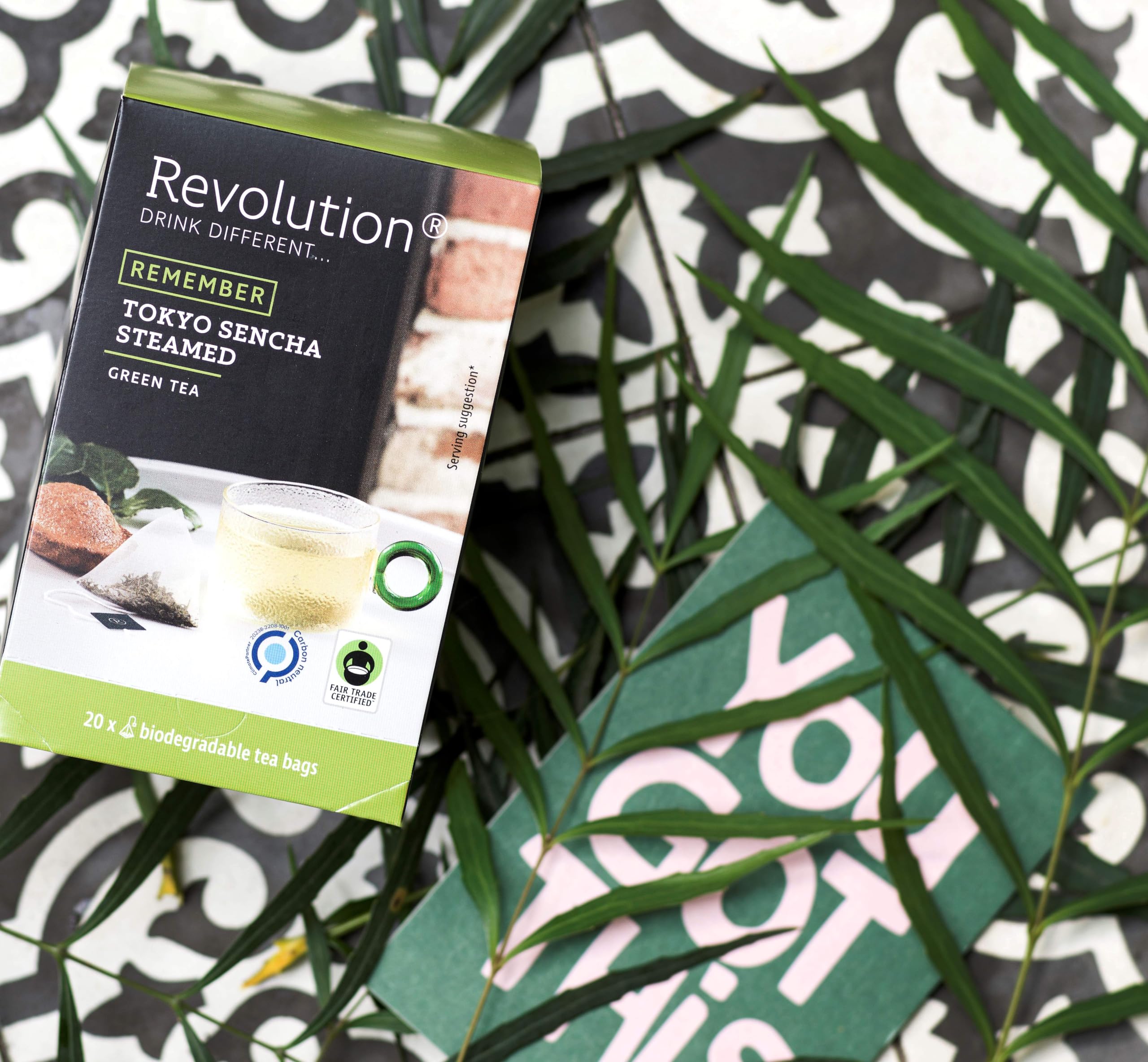 Premium Sencha Green Tea Bags - Full Leaf Tokyo Steamed Green Tea - 20 Biodegradable Infuser Tea Bags by REVOLUTION TEA® - Perfect for Morning Energy, Afternoon Relaxation & Healthy Lifestyle