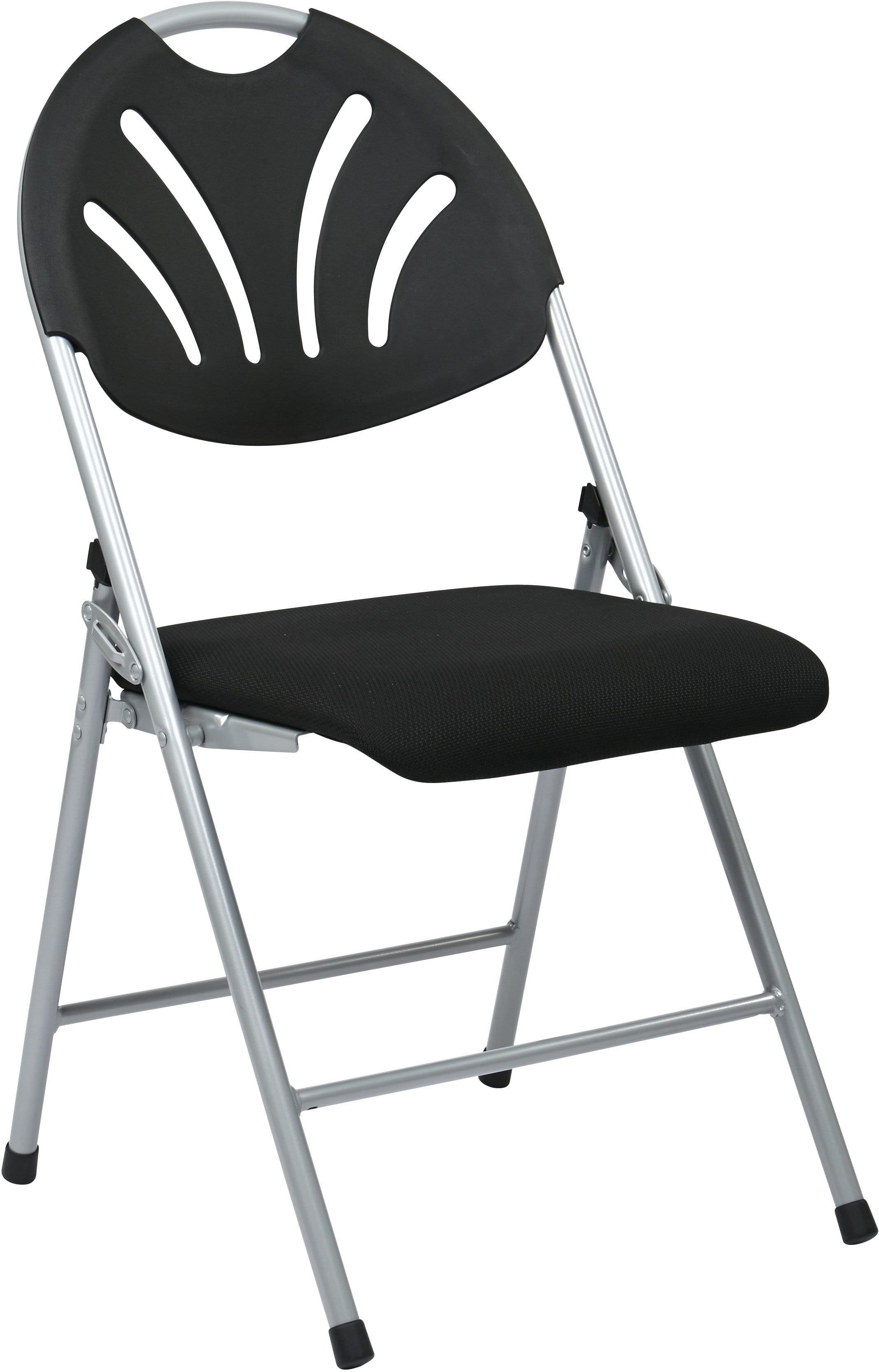 4 Pack Work Smart Fan Back Fabric Folding Chairs [FC8100NS] - Perfect for Office, Conference Rooms, Events & Home Use