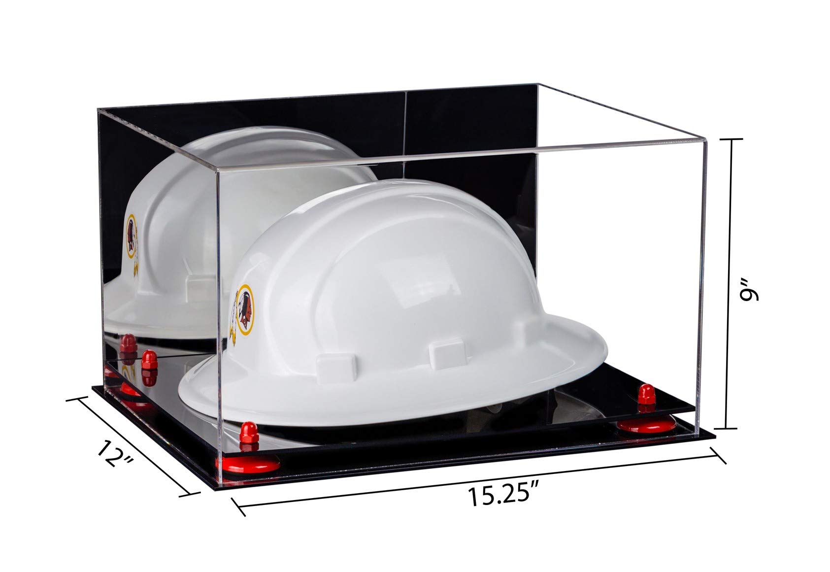 Clear Acrylic Large Helmet Display Case - Durable Hard Hat Protector for Collectors & Safety Gear Storage - Perfect for Motorcycle Helmets, Construction Safety Equipment & Sports Memorabilia Display