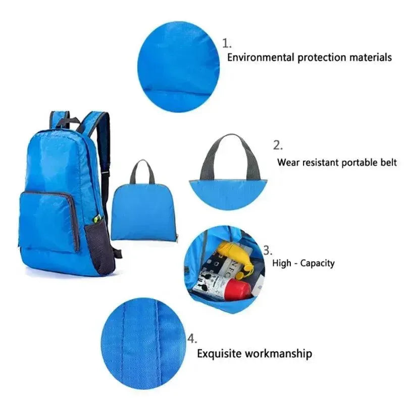 Ultralight Foldable Camping Backpack - Waterproof Hiking Daypack for Outdoor Adventures, Travel & Hiking | Compact & Durable for Men & Women