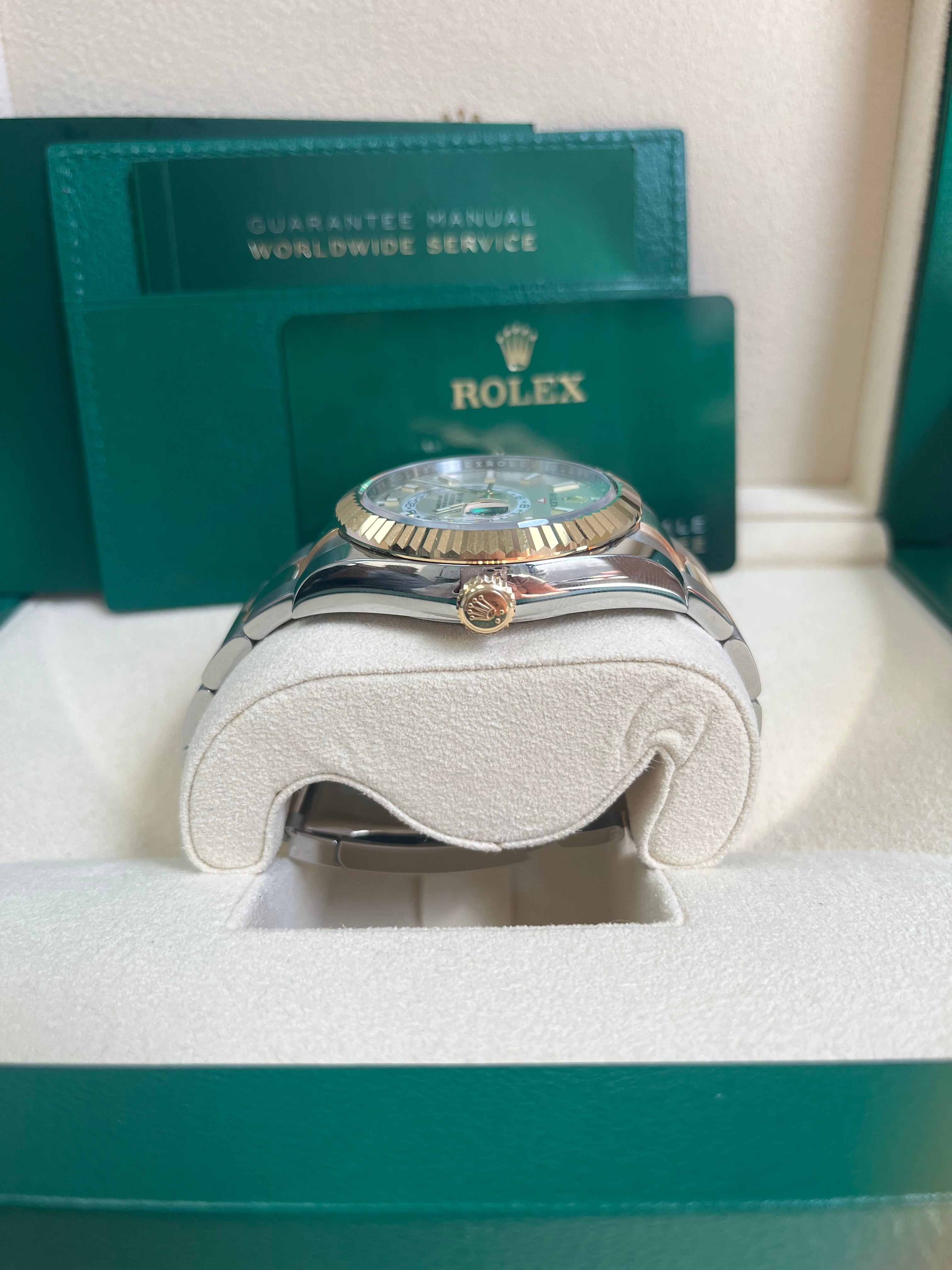 Rolex Sky-Dweller Two-Tone Yellow Gold & Stainless Steel Watch - White Index Dial Ref.326933 - Luxury Men's Watch for Business & Travel