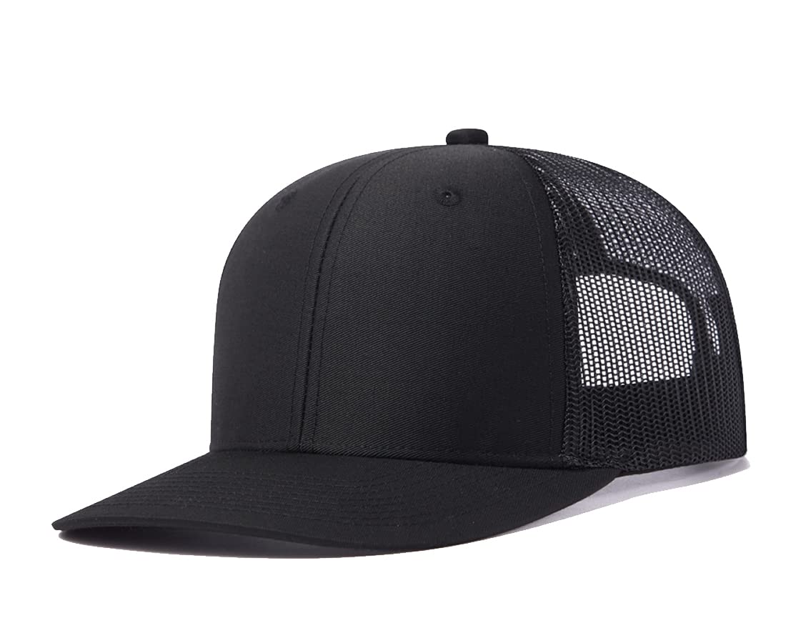 Quanhaigou Trucker Hat - Breathable Mesh Snapback Baseball Cap for Men & Women - Adjustable Unisex Outdoor Hat for Hiking, Running, and Casual Wear