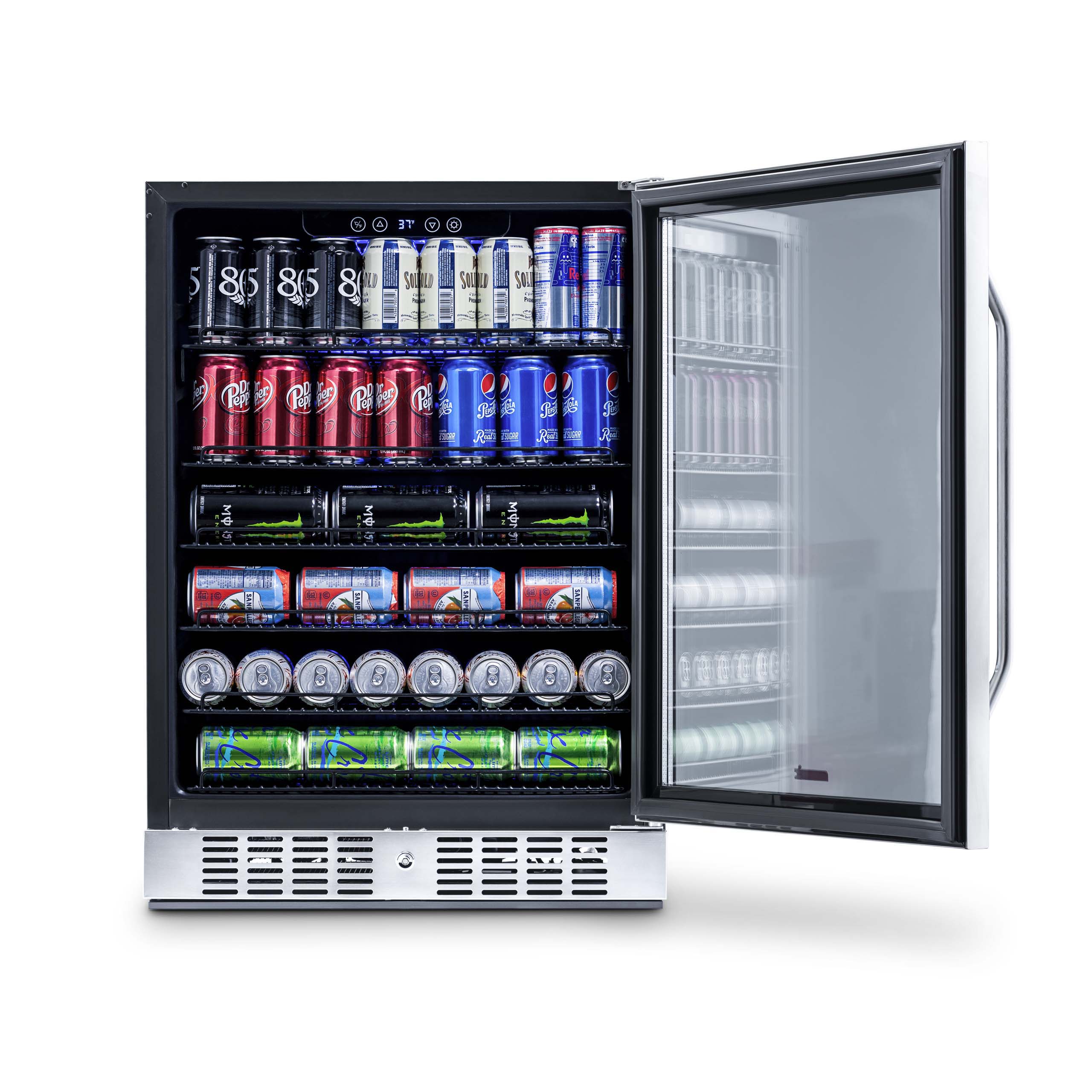Newair® 177 Can Built-In Stainless Steel Beverage Refrigerator - Perfect for Home Bars, Offices, and Entertaining Spaces