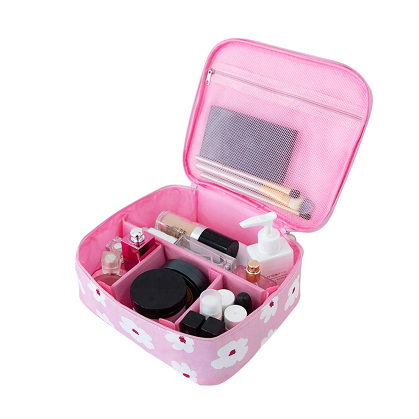 Waterproof Travel Makeup Bag for Women - Large Multi-Pocket Cosmetic Organizer Case | Portable Makeup Storage for Cosmetics, Toiletries & Shampoo Bottles | Perfect for Travel, Gym, Shower & Daily Use | Ideal for Business Trips, Vacations & Beauty Routines | Great for Airplane Carry-On, Weekend Getaways & Dorm Organization | Use for Traveling, Workouts, Business Trips & College Life