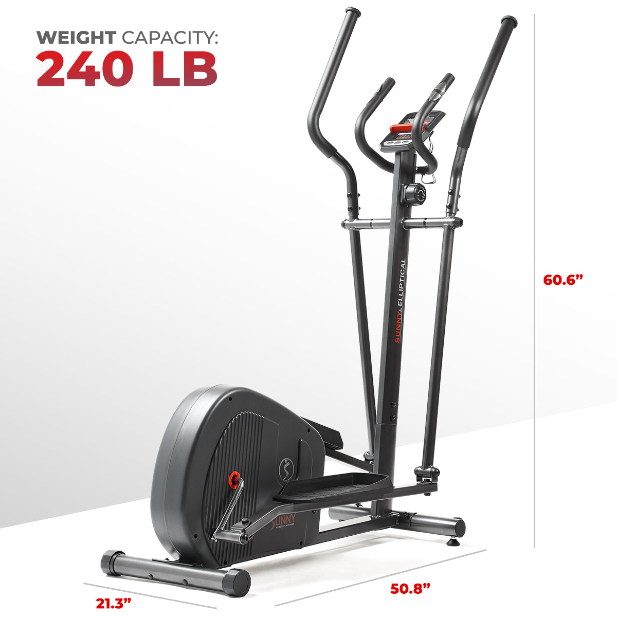 Endurance Series Smart Elliptical Trainer - Low Impact Cardio Machine for Home Gym, Full Body Workout Equipment with Digital Display | Perfect for Small Spaces, Apartment Fitness & Weight Loss