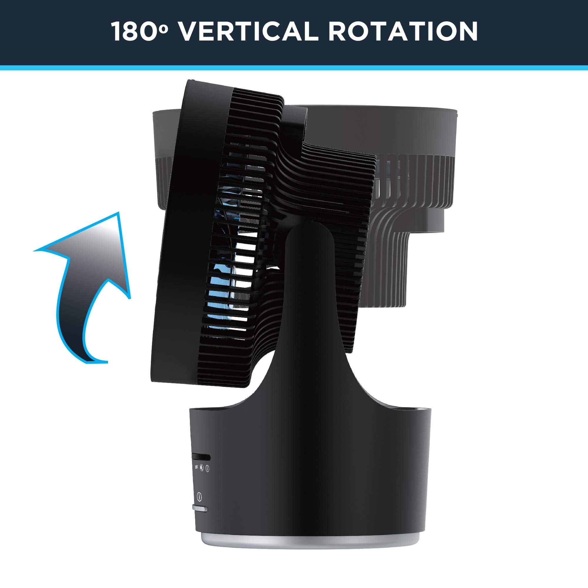 ROWENTA Compact Force Air 360 Desk Fan - Powerful Cooling for Home & Office - Blemished Packaging with Full Warranty (Model VU2410U7) - Perfect for Work Desks, Bedrooms & Small Spaces