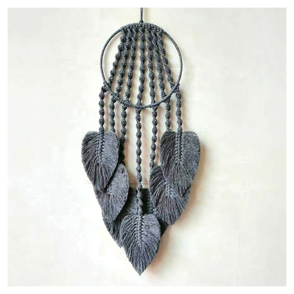 Feather Dreams Macrame Wall Hanging - Boho Chic Handmade Cotton Rope Decor for Bedroom, Living Room & Nursery | Perfect Bohemian Home Decor Gift