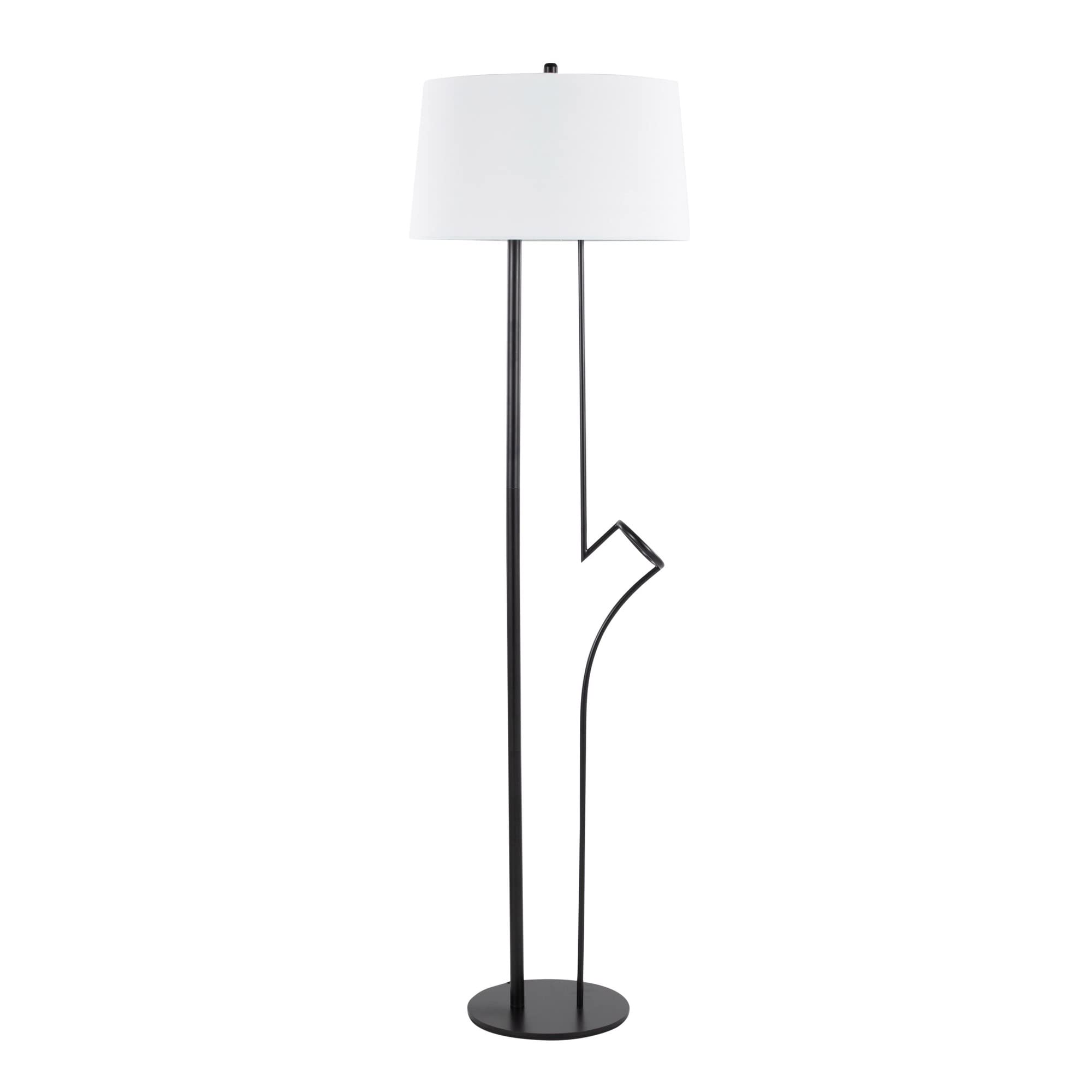 Modern Shadow Floor Lamp - Adjustable White & Black Standing Lamp for Living Room, Bedroom, Office - Tall Corner Lighting with Dimmable LED - Perfect for Reading, Relaxing & Home Decor