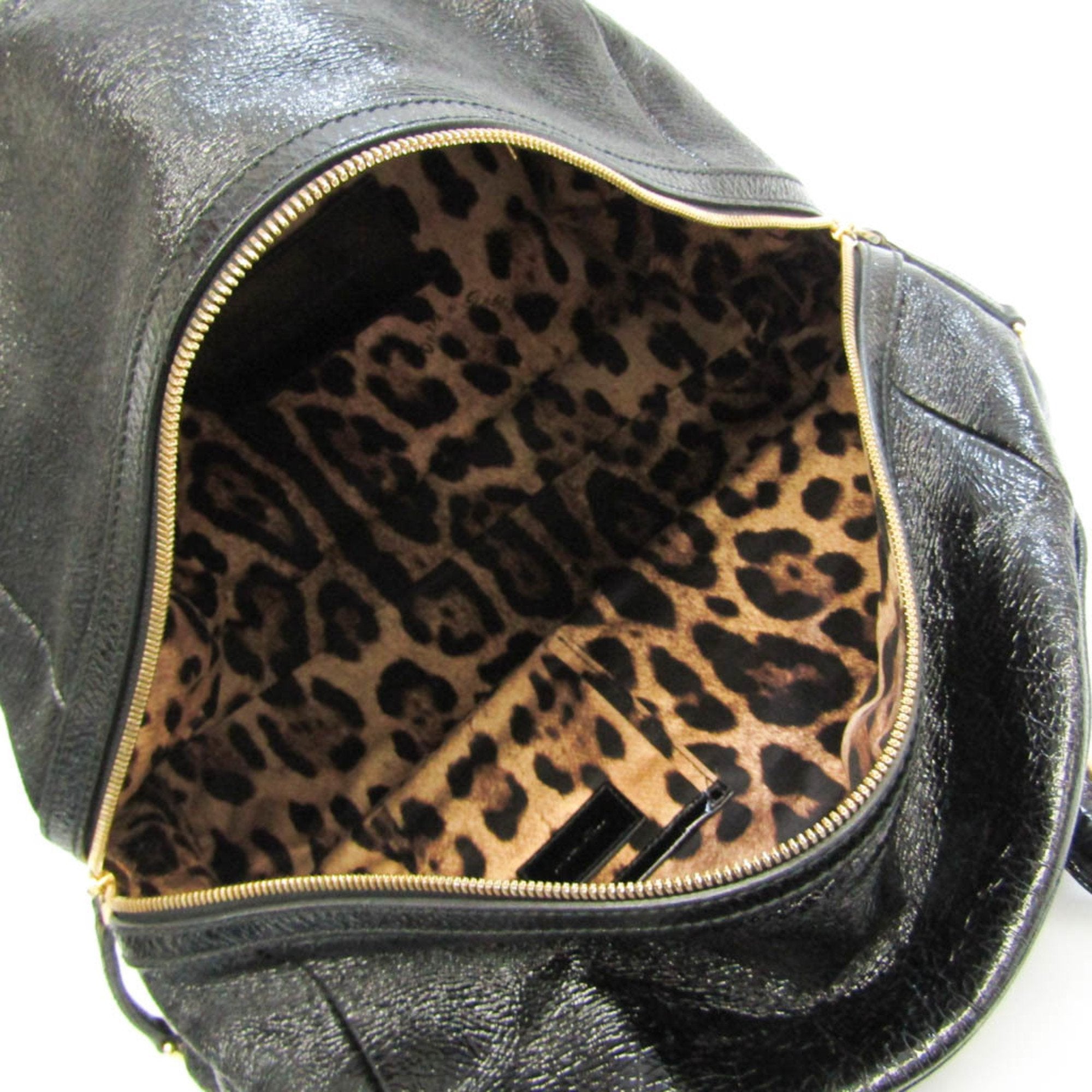 Stylish Black Enamel Leather Handbag & Shoulder Bag for Women - Perfect for Work, Travel, and Evening Outings