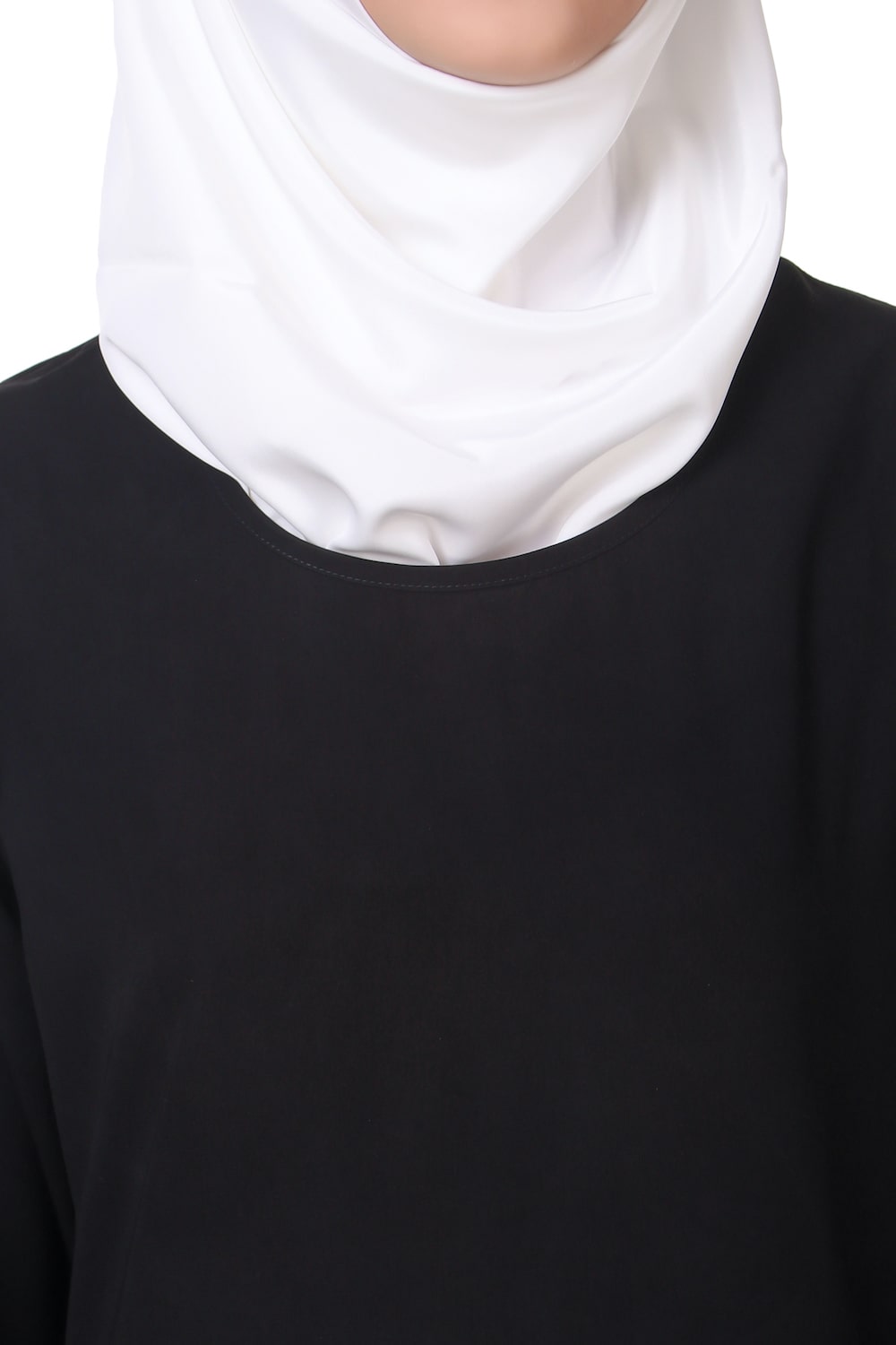 Elegant Black and White Multi-Panel Anarkali Abaya Dress for Women - Perfect for Eid, Weddings & Special Occasions