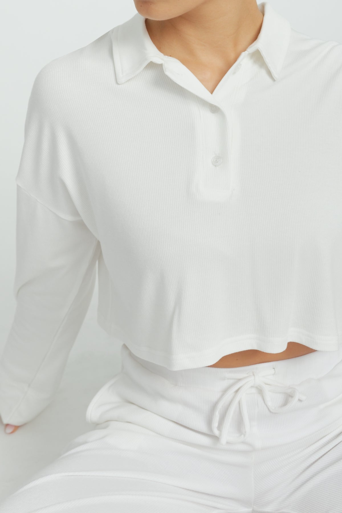 Rory Oversized Crop Top in Dove - Trendy Women's Fashion for Casual Outings & Street Style