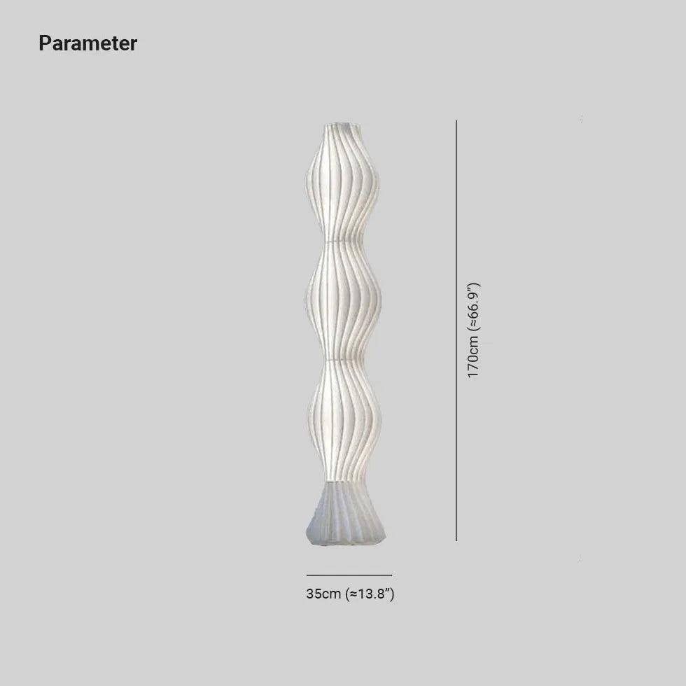 Modern White Wavy Soft Light Floor Lamp - Elegant Home Decor for Living Room, Bedroom & Office Lighting