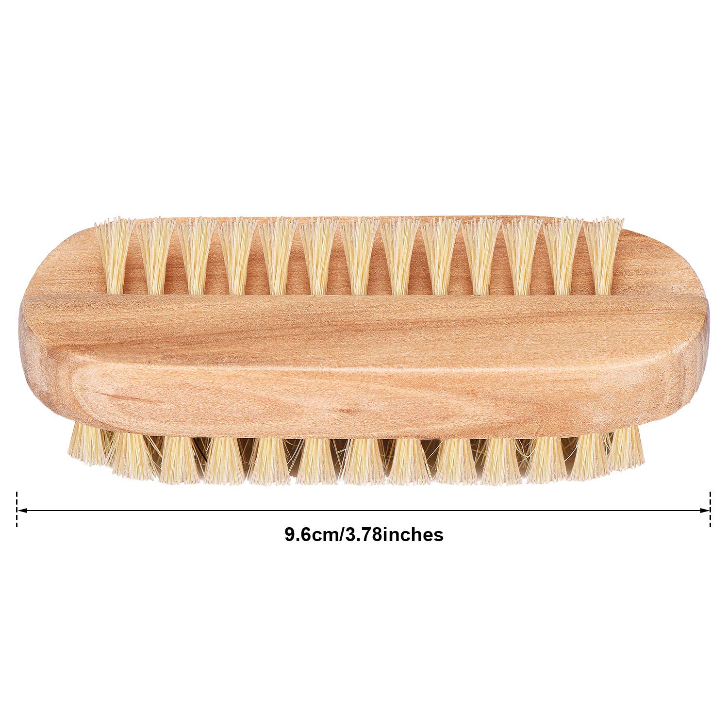 Boao 6-Piece Wooden Double-Sided Nail Brush Set - Hand & Foot Scrubber for Cleaning, Manicure & Pedicure - Perfect for Men, Women & Kids - Ideal for Home Spa, Salon & Travel Nail Care
