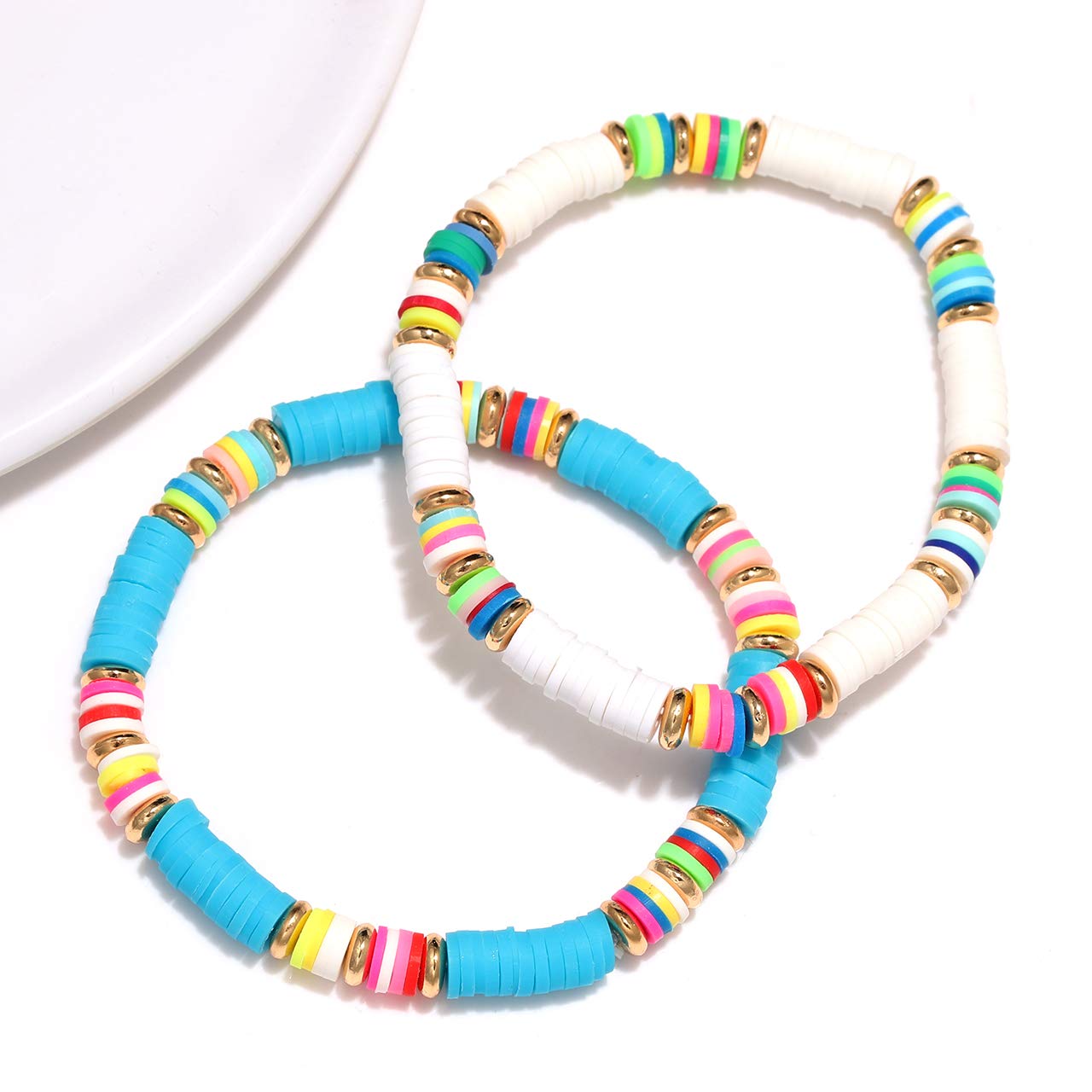 PHALIN Women's Heishi Beaded Bracelet - Stylish Handmade Beaded Jewelry for Everyday Wear & Boho Fashion Accessories