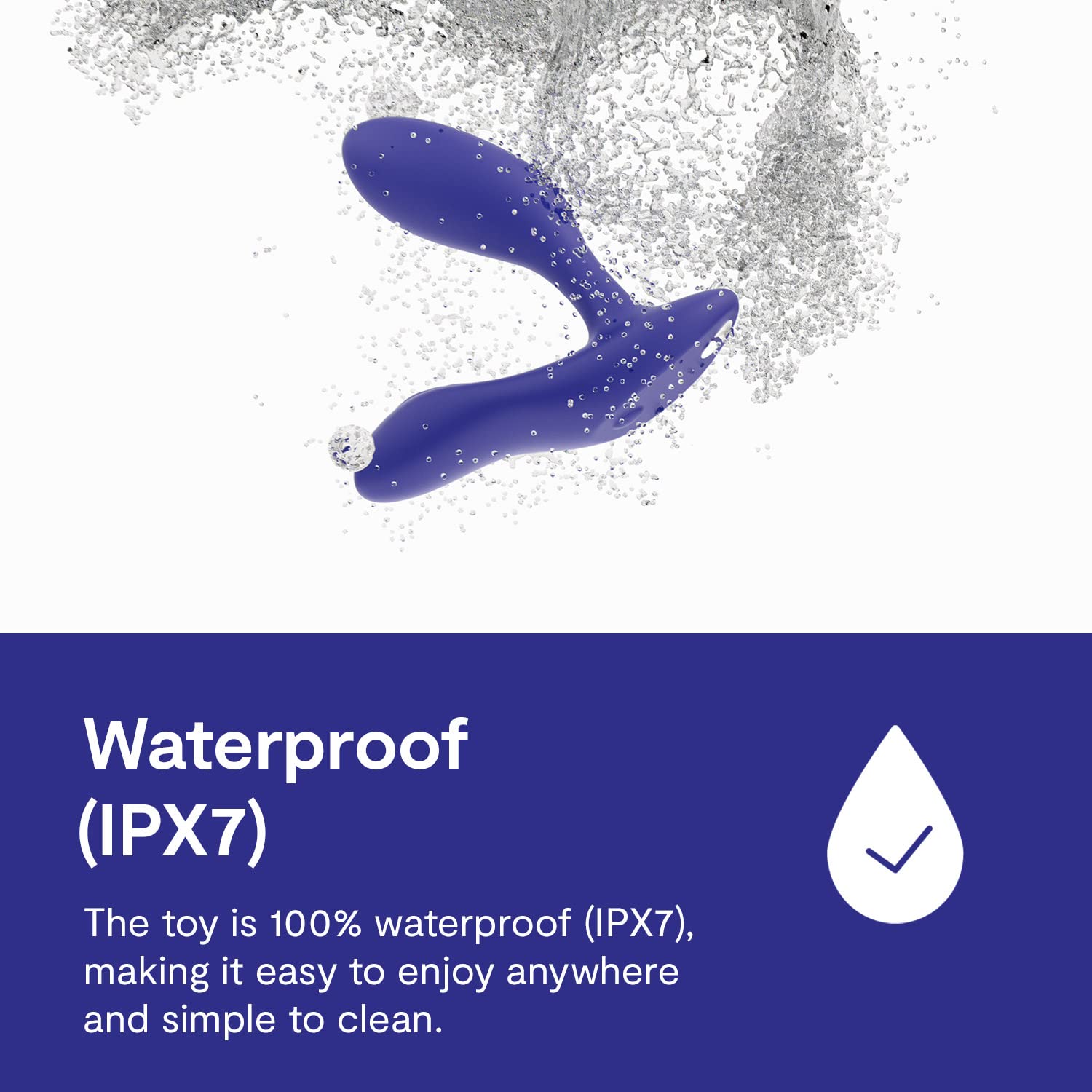 We-Vibe Vector+ Bluetooth Prostate Massager & Vibrating Butt Plug | Remote Control Anal Vibrator with 10 Vibration Modes | Waterproof Silicone Sex Toy for Men & Couples | Long Distance App Control | Perfect for Solo Play & Partnered Intimacy | Blue
