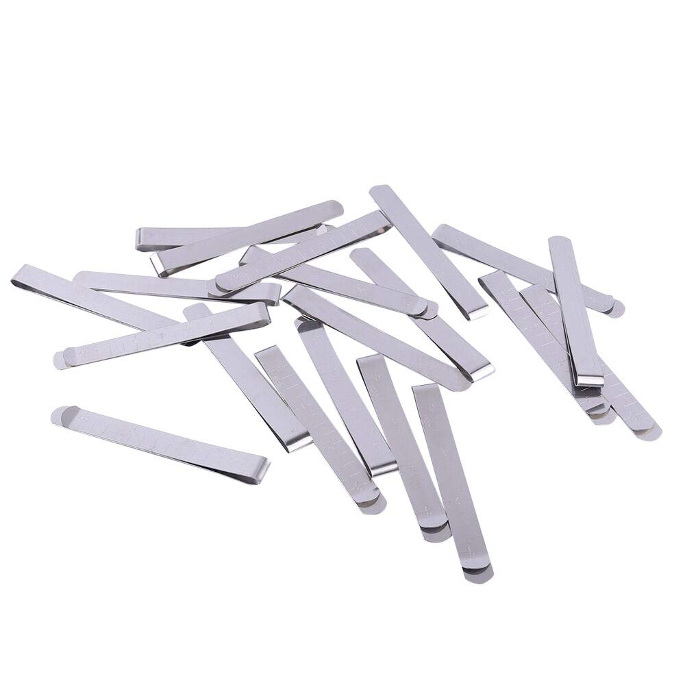 20PC 3 Inch Stainless Steel Hemming Ruler Clips - Precision Measurement Sewing Clips for Arts, Crafts & Sewing Projects - Perfect for Comic Book Sleeves, Quilting & Fabric Measuring