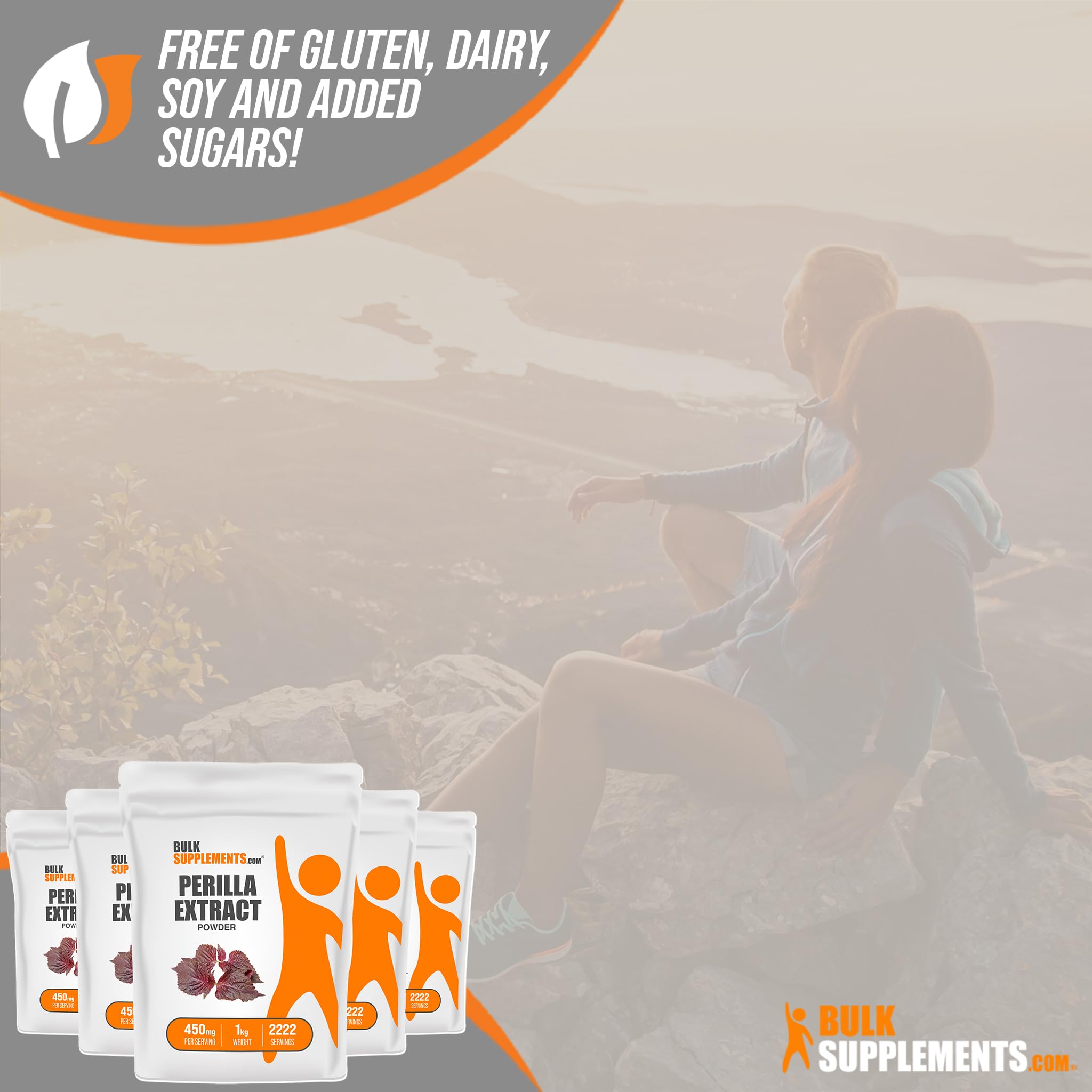 BulkSupplements.com Perilla Extract Powder 450mg per Serving - Gluten Free Herbal Supplement from Perilla Leaf - 5kg (11 lbs) Pack of 5 - Supports Immune Health & Respiratory Wellness - Perfect for Smoothies, Teas, and Natural Remedies