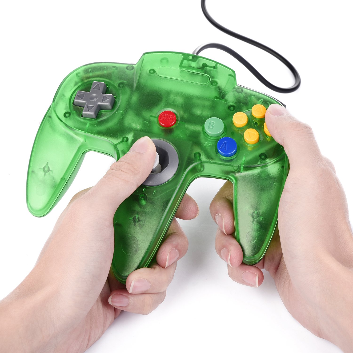 4 Pack USB N64 Controller - Classic Wired 64 Gamepad Joystick for PC, Mac, Raspberry Pi 4 & Windows - Retro Gaming Accessories for Nintendo 64, Super Smash Bros & Mario Kart Players