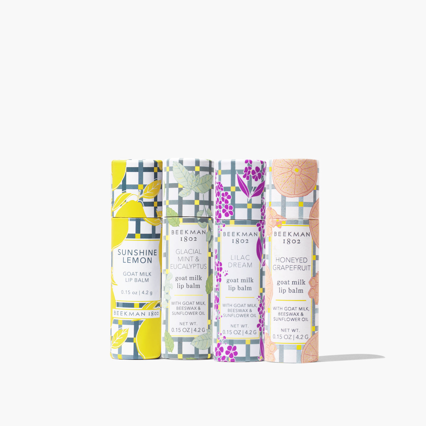 Kisses of Comfort 4-Piece Moisturizing Lip Balm Gift Set - Hydrating & Nourishing Lip Care for Dry Lips - Perfect for Gifting, Travel & Daily Use