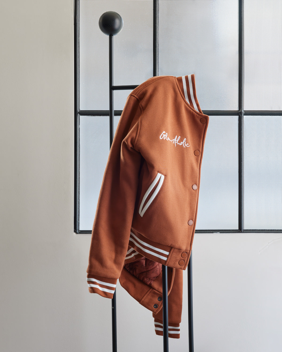 Essential Brown Varsity Jacket for Men & Women - Stylish Casual Outerwear for School, Sports & Everyday Wear