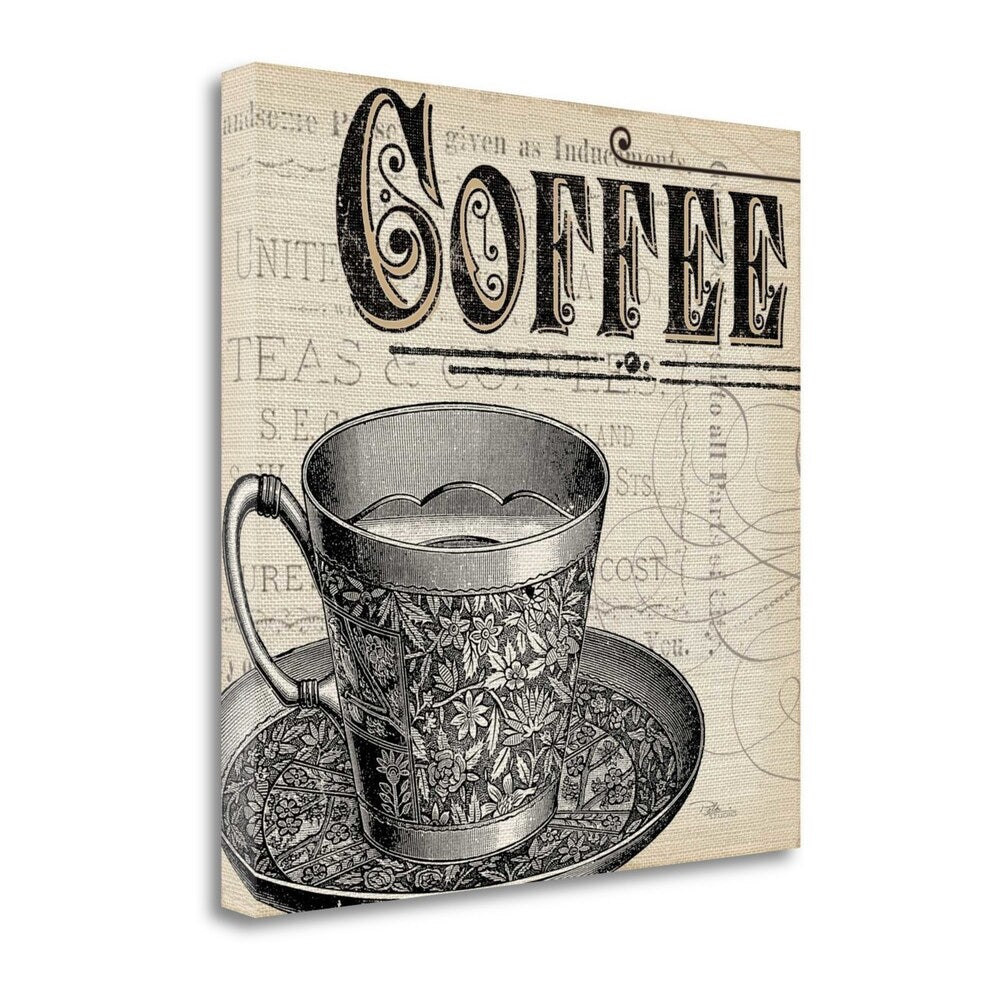 Antique Cafe No Border Art Print by Pela Studio - Premium Giclee on Gallery Wrapped Canvas - Perfect for Living Room, Bedroom & Office Decor