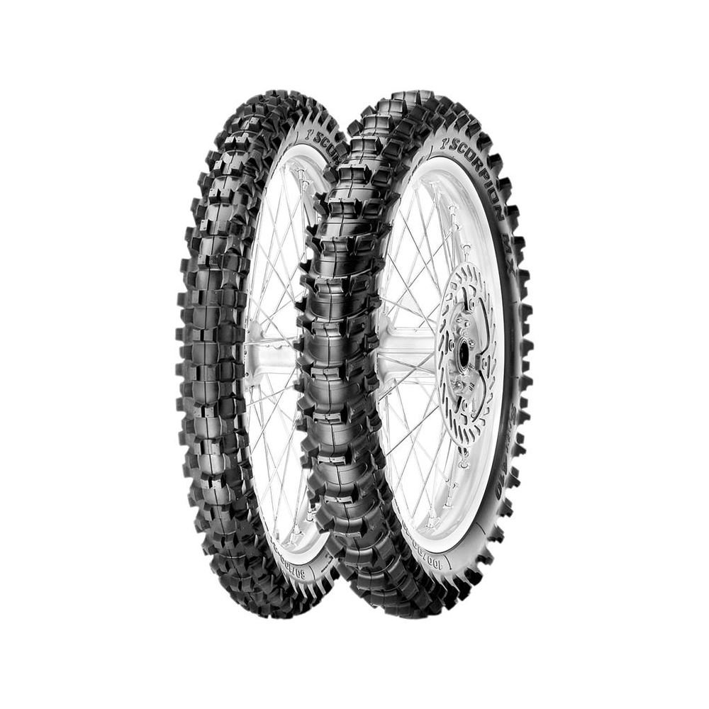 Pirelli Scorpion MX410 100/90-19 S/T Rear Tire - High Performance Off-Road Motorcycle Tire for Dirt Bikes & Adventure Riding (PN: 1663000) | Ideal for Trail Riding, Motocross & Enduro Racing